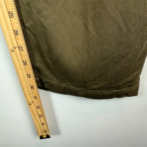 I.V.Y Pants Women L Oregano Drawstring Bohemian Straight Leg Trousers Lagen NWT Green Size L