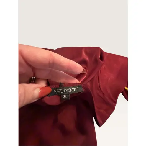 PaperMoon Red Silky Top - Size 3X