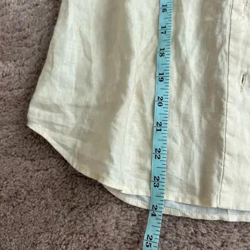 Zimmermann Illustration Body Shirt Linen Black and Cream Floral Blouse AU 1