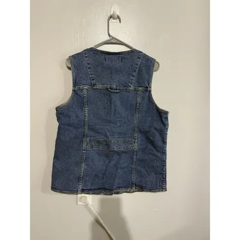 Vintage Appleseed's Jean Vest 90s Women's Size 14 Blue