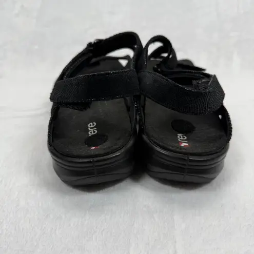Reverse Revere Black Sandals Adjustable Comfort Straps Size 41 READ