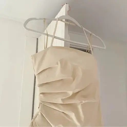 A.L.C. Charlotte Sateen Halter Top in Beige NWT Size 0 Retail $350