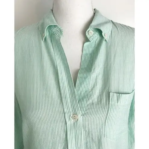 Theory  • Green Seersucker Kaylind Button Up Shirt
