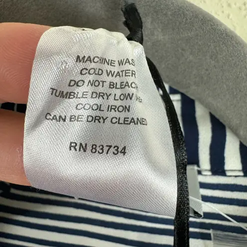 Monroe & Main NWT Navy Blue White Collared Short Dolman Sleeve Button Up Size XL - Image 6