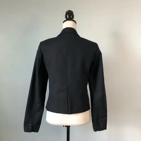 BANANA REPUBLIC FACTORY | Black Two Toned Notched Hem Blazer Blue Size 6