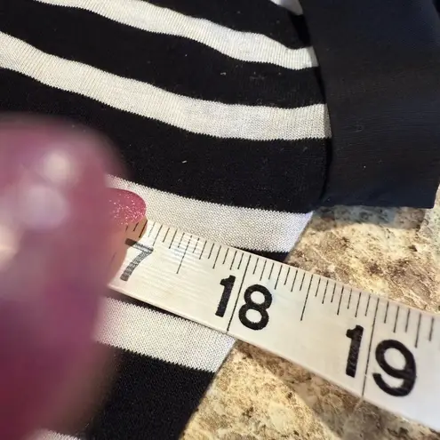 Christian Siriano Runway Style Small Black and White Striped Blouse