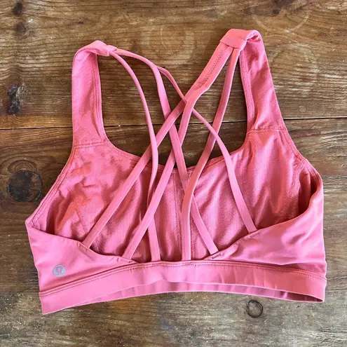 Lululemon Size 6 Free to Be Serene Bra Blush Coral