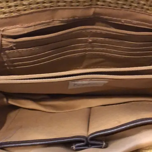 Madison & Max Straw Look Shoulder Bag Brown