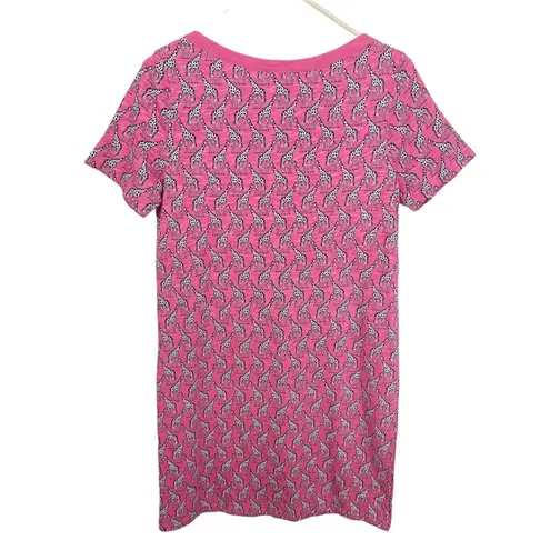 NEW Boden Size 6 Georgia Pink Novelty Giraffe Print Short Sleeve T