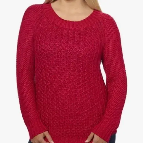 Calvin Klein Jeans Women's Vibrant Red/purple Sweater Red Size L