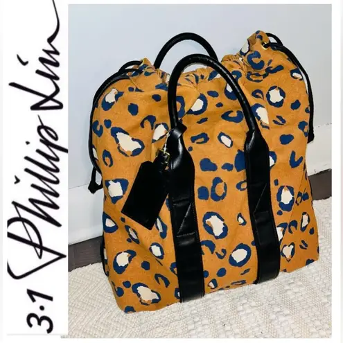 3.1 Phillip Lim Phillip Lim Leopard Canvas Carryall Tote Bag