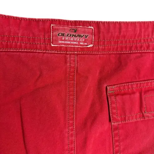 Old Navy Y2K  Vibrant Red Vintage Swimwear Boy Shorts 100% cotton size Large