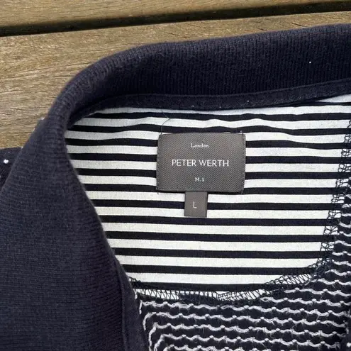 Polo Navy Blue Peter Werth Shirt w/ White Polka Dots All Over