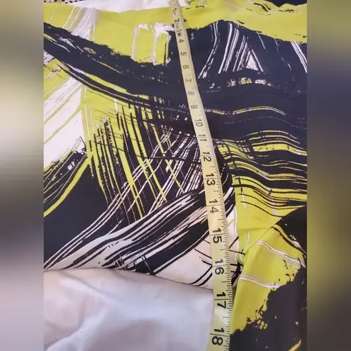 Milly Designer Size 4 Abstract Print Long Mini Sleeve Sheath Dress ā