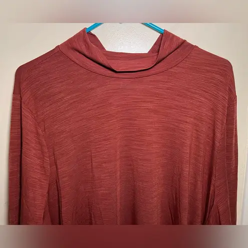 Torrid  size 4x Burnt Orange Lyocell Turtleneck Long Sleeve Active Top