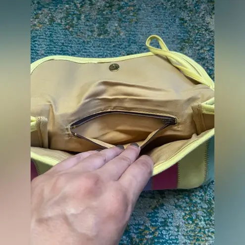 Vintage 80/90s cotton rainbow striped wristlet purse Multiple