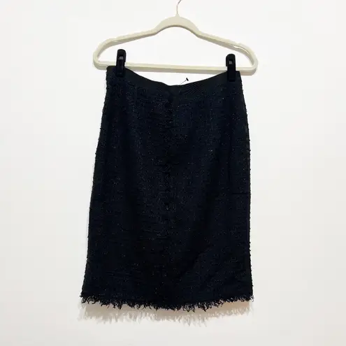 Giambatista Valli Paris Cotton Wool Blend Boucle Woven Textured Pencil Skirt L