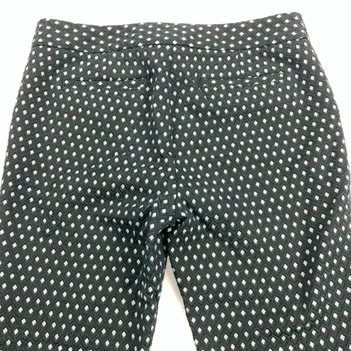 Anthropologie Cartonnier Charlie Crop Flare Brocade Pants Green Diamond Size 6
