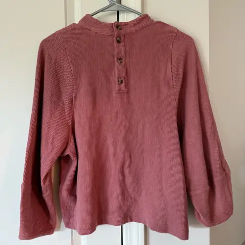 Madewell  Texture & Thread Pink Long Sleeve Top