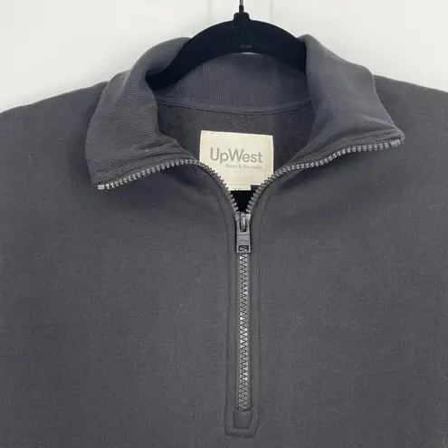 UpWest Womens Dark Grey Long Sleeve 1/4 Zip Sweatshirt Mini Dress Extra Small Gray Size XS