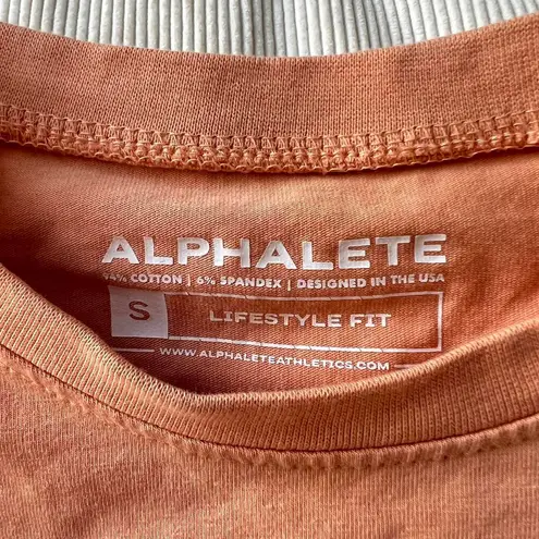 Alphalete amplify ss lifestyle fitted tee bright orange