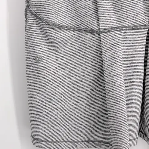 Lululemon  Warm Your Core Long Sleeve Shirt Tonka Stripe Heathered Slate Size 12