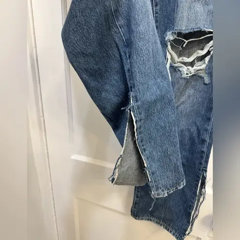 Hidden Jeans Tracey High Rise Straight Leg Distressed Denim – Size 30 NWT Blue