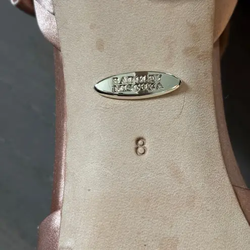 Badgley Mischka Samra Bow Pump in Pink Satin Sz 8 Feminine Faux Crystal