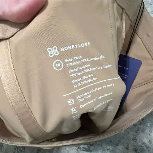 Honeylove Women's High Waist Shapewear SuperPower Shorts Sand Size M Firm Tan Size M