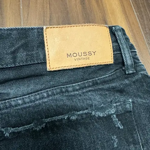 Moussy Vintage Jeans Distressed Black Wash Size 29