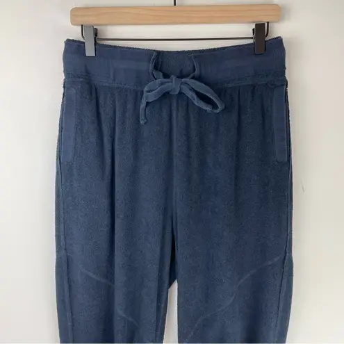 Free People Movement Radiant Joggers Sz Small Blue Terry Cloth Pants