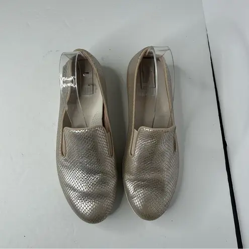 FitFlop Gold Metallic Slip-On sneakers shoes 8.5 reptile snake print