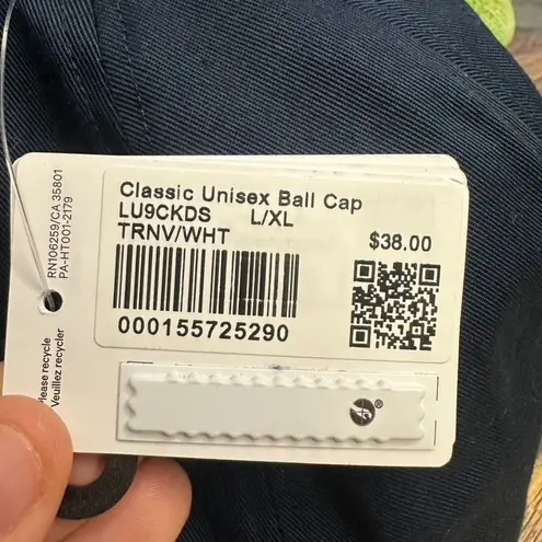 Lululemon  Classic Ball Cap Adjustable "Meet You Courtside" NWT L/XL (TRNV/WHT) thumbnail 8