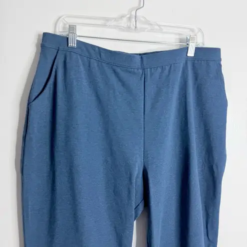 L.L. Bean Women’s Perfect Fit Straight Leg Pant Blue XL Petite Pull On Pockets Size undefined