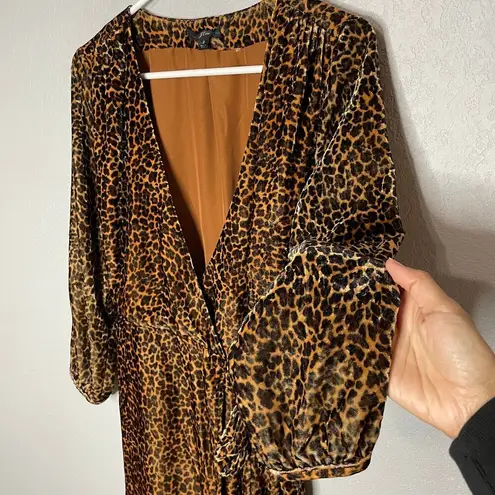 J.Crew  Cheetah Leopard print wrap dress Size 2