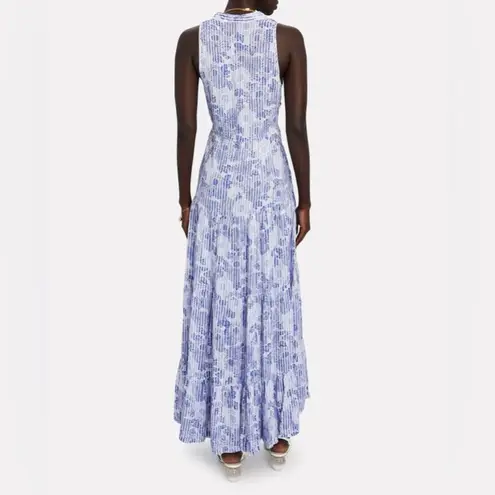 Poupette St. Barth  Nana Printed Maxi Dress Revolve Blue Begonia Size L New w/Tag