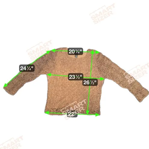 Norton Mcnaughton Open-Knit Crochet Sweater Top