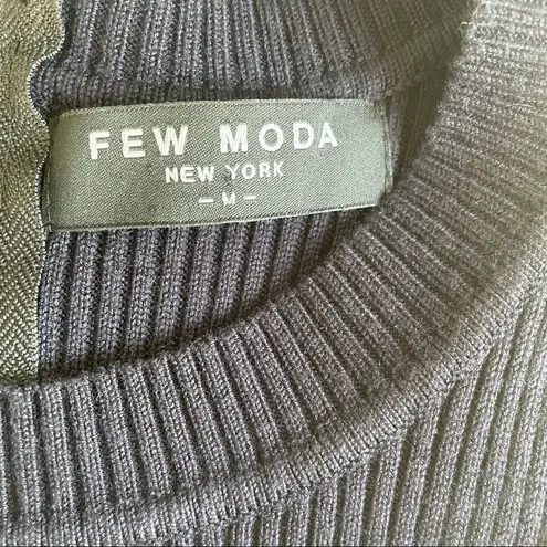 Moda Few  Black Ribbed Bodycon Dress