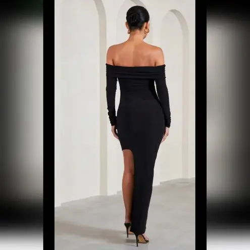 NWT CLUB L LONDON KayleeBlack Ruched Strapless Long