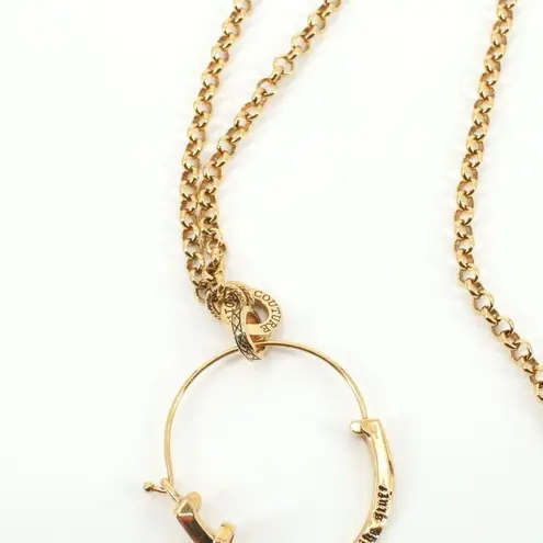 Juicy Couture  Y2K Gold Heart Charm Catcher Pendant Necklace