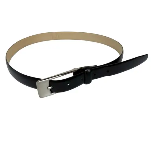 Vintage Ann Taylor Loft Black Leather Minimalist Belt Size Medium