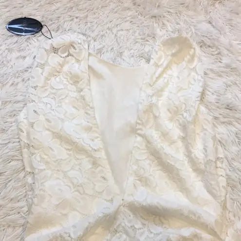 Vertigo Paris Vertigo Collection Camille Strech Lace sleeveless Dress Ivory White size Large