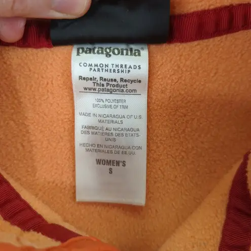 Patagonia  Synchilla Orange T-snap Quarter Snap Pullover Fleece Women's Small