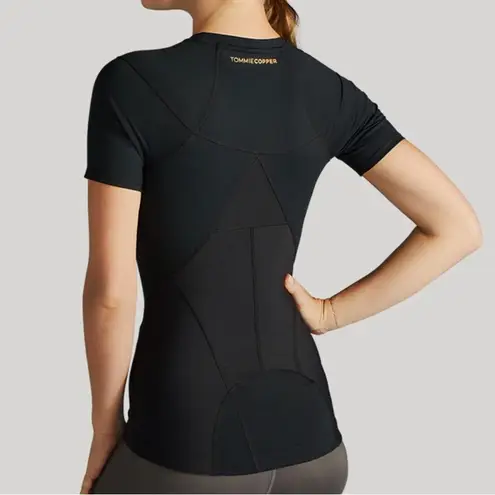NWT Tommie Copper Full Back Support Shirt Women's Short Sleeve 2XL in Black Size 2X