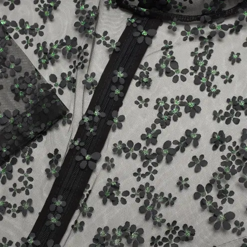 NEW Stine Goya Ibi Floral Pointilism Mesh Overlay Dress with Flaw Size XS