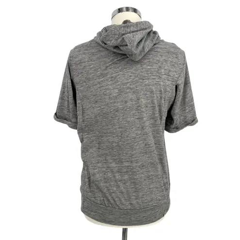 Bench Rollreach Short Sleeve Hooded Jumper Shirt Heather Gray Medium