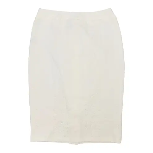 J. McLaughlin White and Gold Pencil Skirt for Work