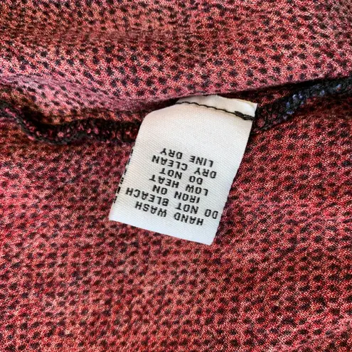 Habitat Floral Print Button Down Peplum Top Red Blue Women's Size Small Church