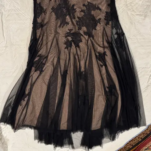 Alyce Paris black label Elegant Black Lace tull Evening Dress trumpet bottom 10