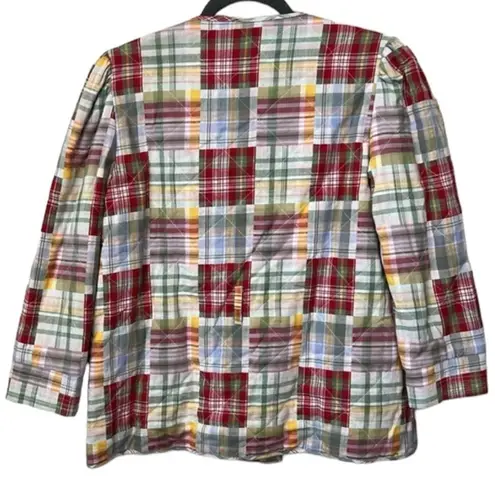 Cinq a Sept Triss Jacket Multi Patchwork Quilt Jacket Size XXS Red